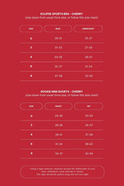 Rookie Mini Shorts (Cherry) *Size down required*