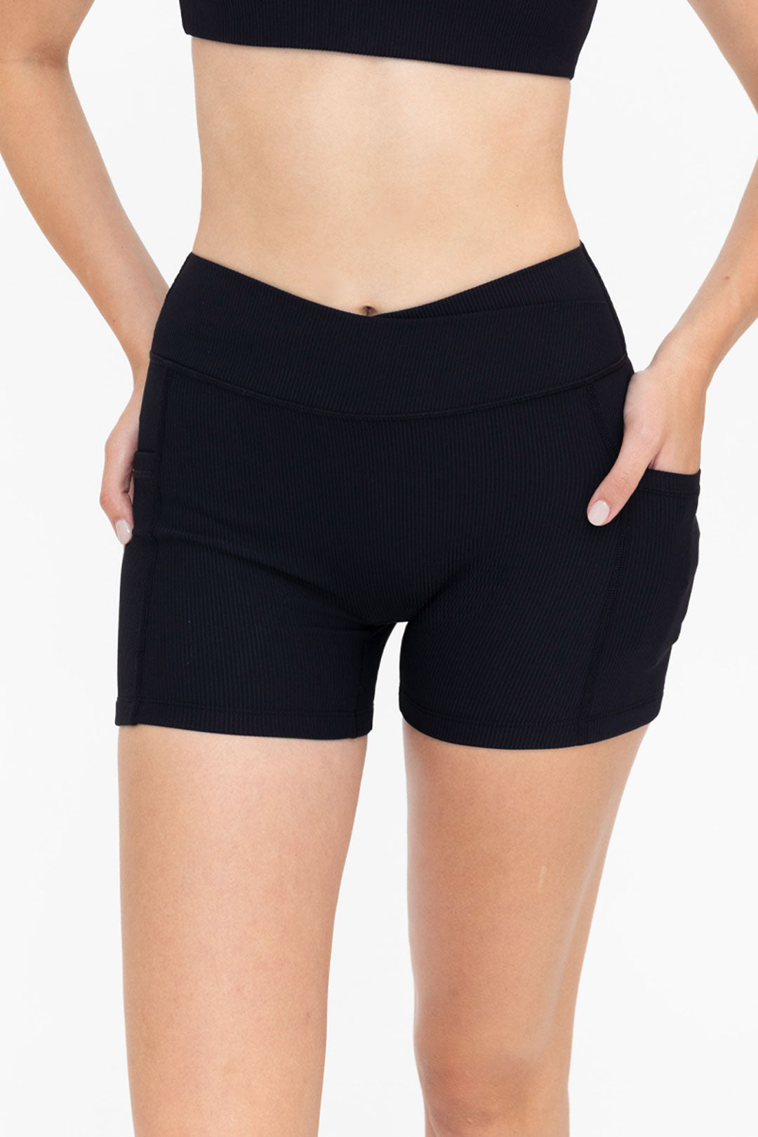 Peachy Mini Shorts Ribbed (Classic Black)