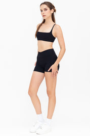Peachy Mini Shorts Ribbed (Classic Black)