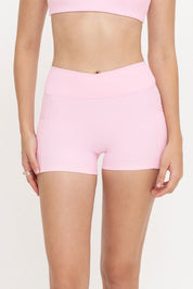 Peachy Mini Shorts Ribbed (Pink Smoothie)