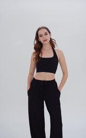 Form Halter Long Line & Restore Pants (Hashy x Vivre) Black Bundle BACKORDER