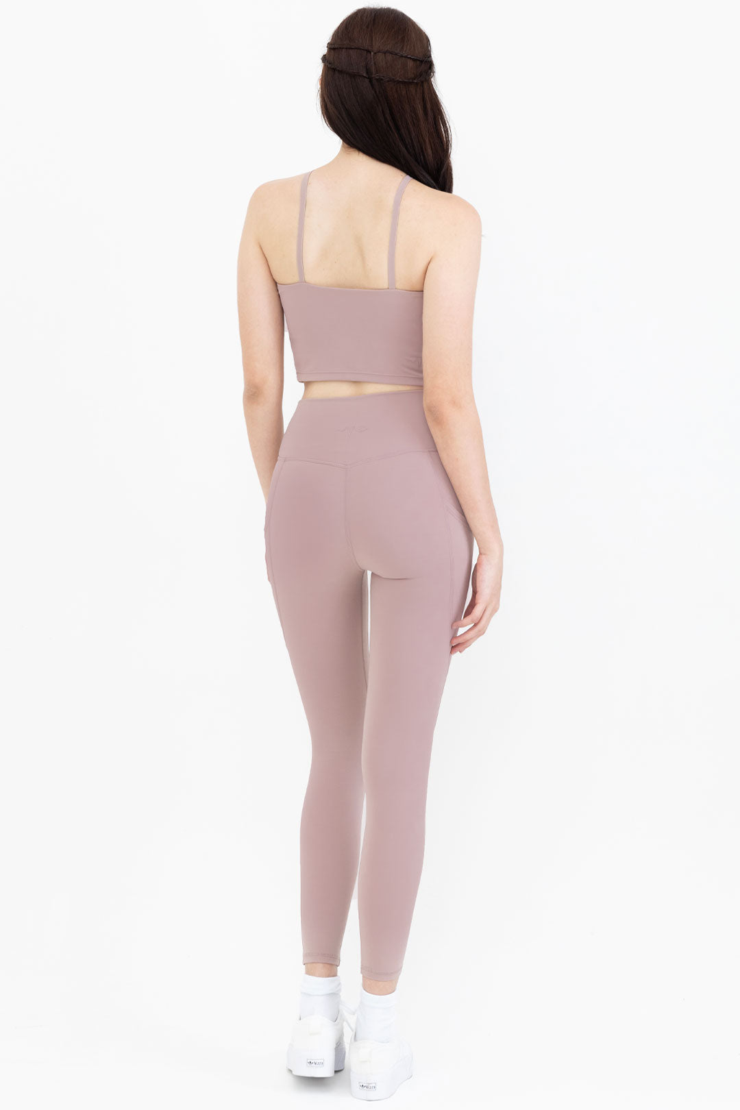 Phone pocket leggings & sports bra combo - Women's Pastel Pink – TRUEREVO
