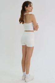 Peachy Mini Shorts (Milk Shimmer)