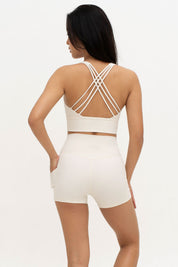 Ripple Long Line Sports Bra (Tofu)
