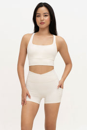 Ripple Long Line Sports Bra (Tofu)