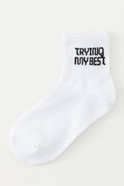 Trying My Best Crew Socks