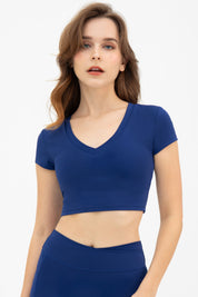 Unmatched Padded Tee (Blueberry)