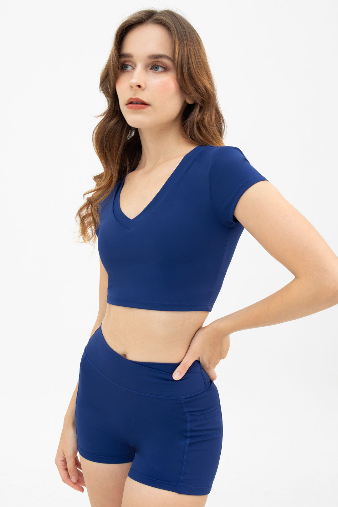 Unmatched Padded Tee (Blueberry)