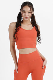 Possibilities Fitted Ribbed Crop Tank